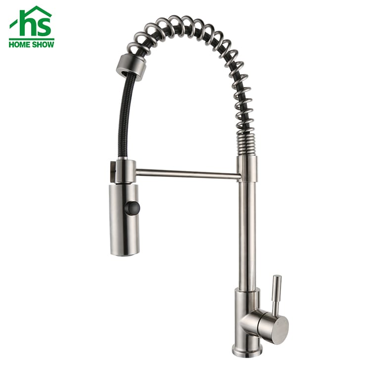 Bulk Order Price with OEM  Spring Pull Out Kitchen Faucet Wholesale C030022