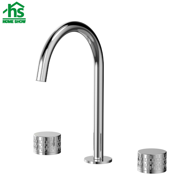 Deck Mounted Chrome 3 Holes Basin Faucet for Bathroom M25 1006