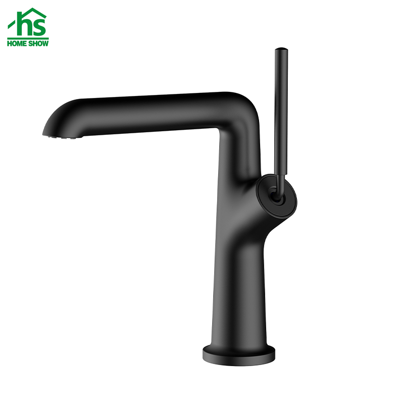 Manufacturer OEM Black Color Brass Single Lever Basin Mixer Faucet C03 1619