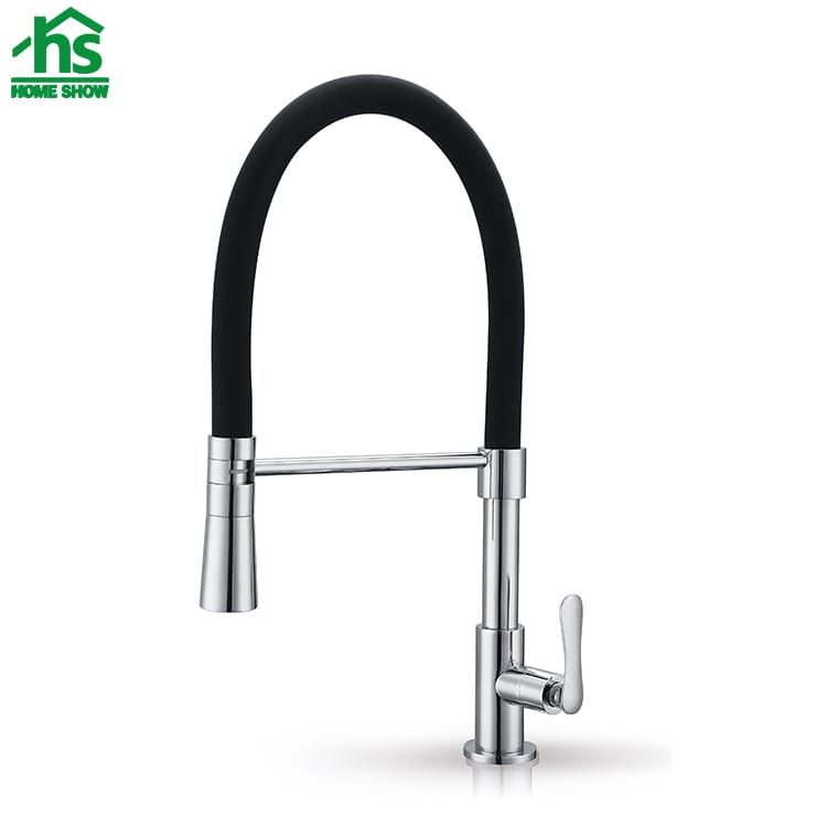Wholesale Black Pull Out Single Handle Cold Kitchen Water Tap Faucet C031513