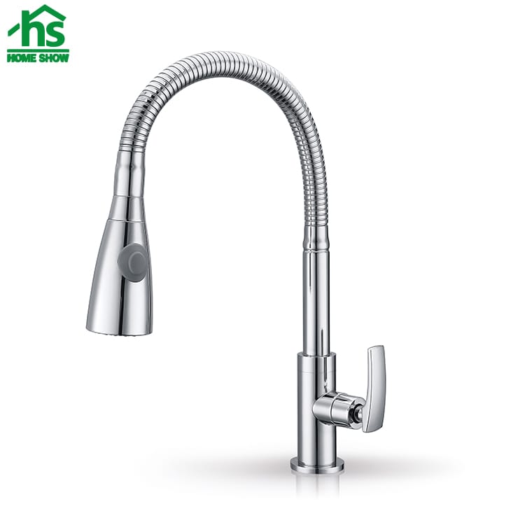 Factory ODM 304 Stainless Steel Cold Water Kitchen Tap With Pull Out Spray C031514