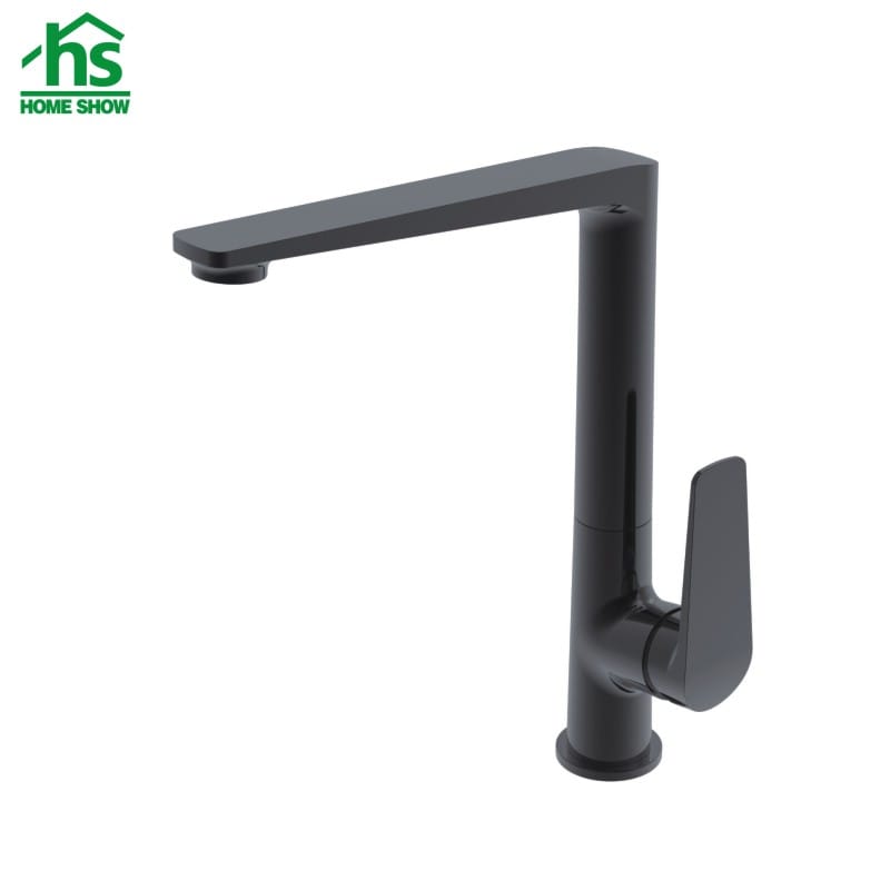 Wholesale ODM L-Shaped Matt Black Single Lever Kitchen Faucet C03 1135