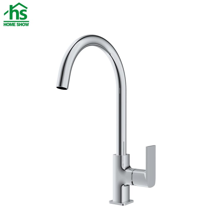 Chrome Single Lever Square Main Body Kitchen Faucet Supplier C271001