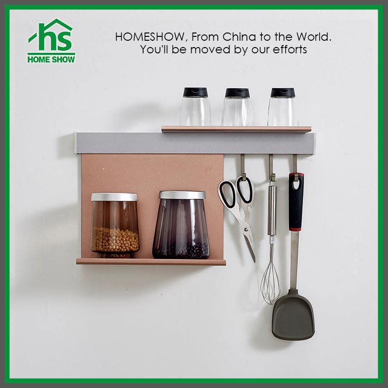 Hot Sale Hanging Kitchen Wall Shelf with Hooks