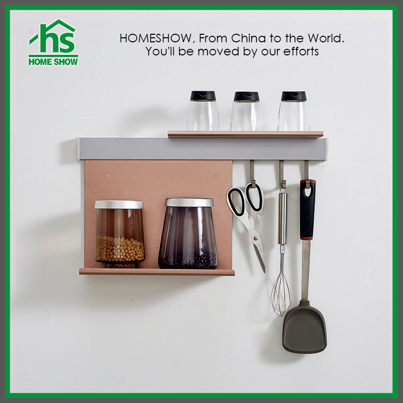 Hot Selling Hanging Kitchen Wall Shelf with Hooks