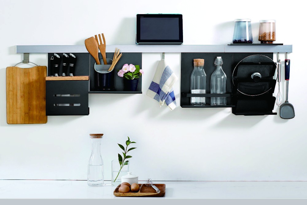 Kitchen Wall Shelf with Hooks