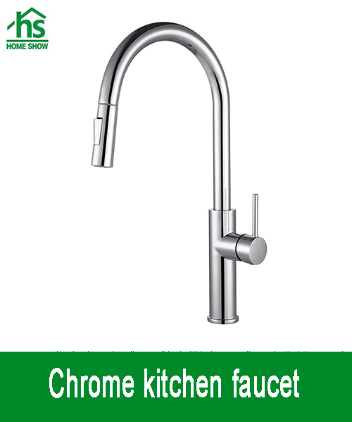 chrome kitchen faucet