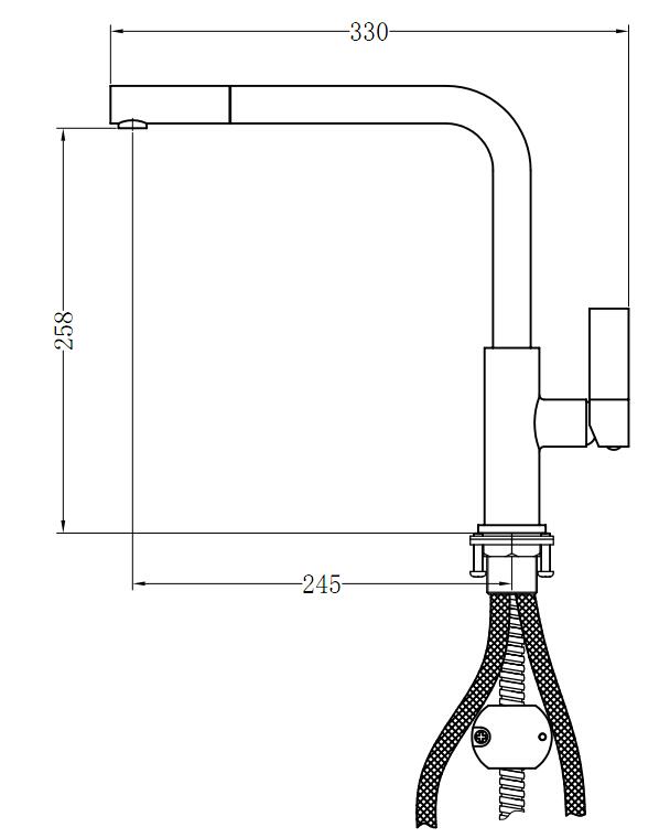 Factory Wholesale Price Brass Kitchen Faucet with Pull Out Spray C03 1218 Supplier