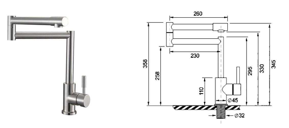 Factory ODM OEM Design Style 360 Degree Rotating Sink Faucet Supplier C031454