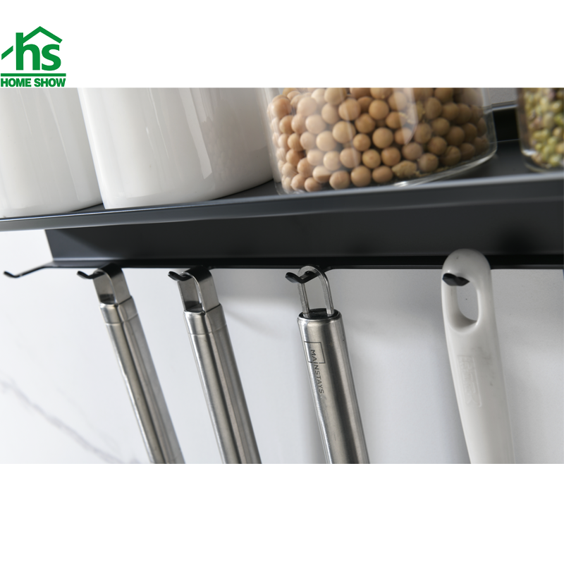 Wholesale Anti Rust Wall Mounted Sus Kitchen Storage Shelf with Hook