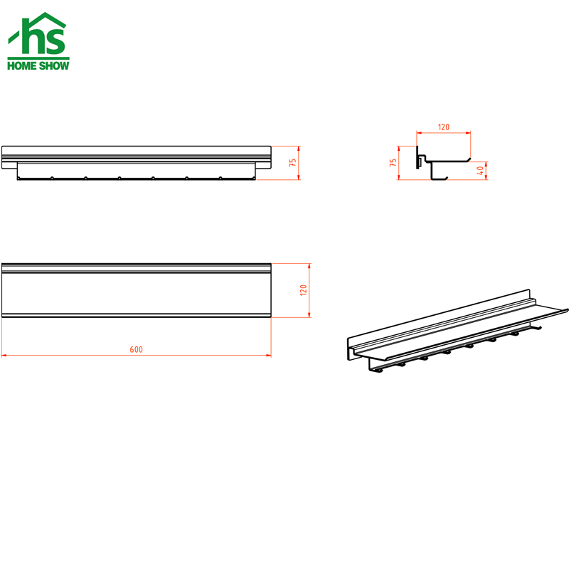 Wholesale Anti Rust Wall Mounted Sus Kitchen Storage Shelf with Hook