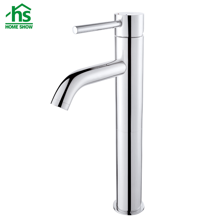 Factroy OEM Service Chrome Plated Countertop Bathroom Basin Tall Spray Faucet