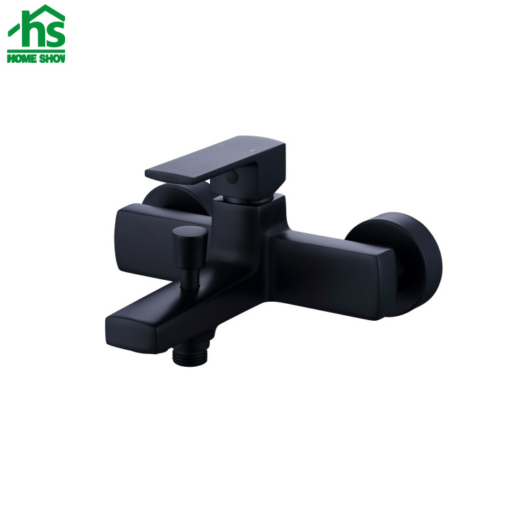 Wall Mount Bath Shower Mixer Taps Brass Black Bath Faucet D05 1722