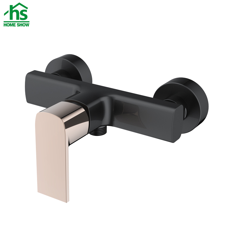 High quality custom made hotel bathroom matte black brass multi-function shower  D27 1303