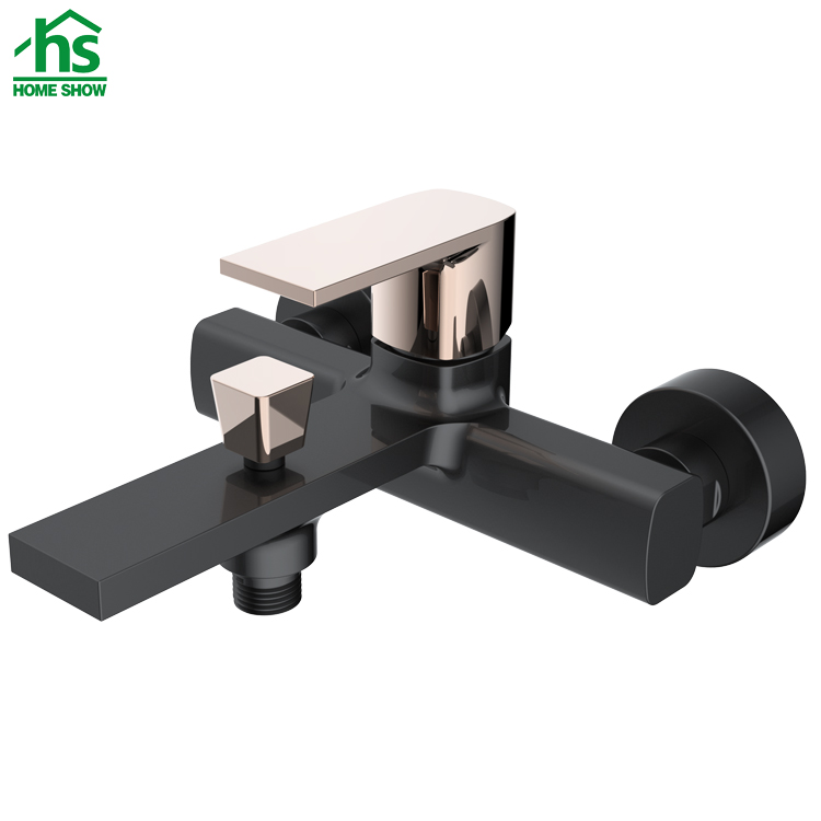 High quality custom made hotel bathroom matte black brass multi-function shower  D27 1303