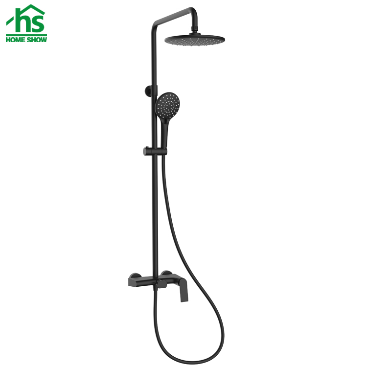  Factory OEM Luxury Black Color Rainfall Shower Set for Bathroom 