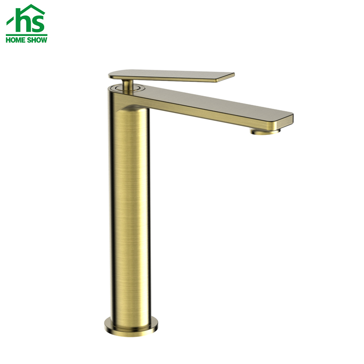 Wholesale Gold Surface Single Lever Basin Mixer Tap Faucet for Bathroom