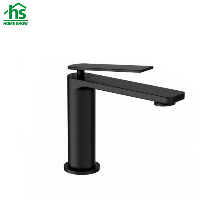 Factory Wholesale  Matt Black Single Lever  Basin Mixer Bathroom Faucet