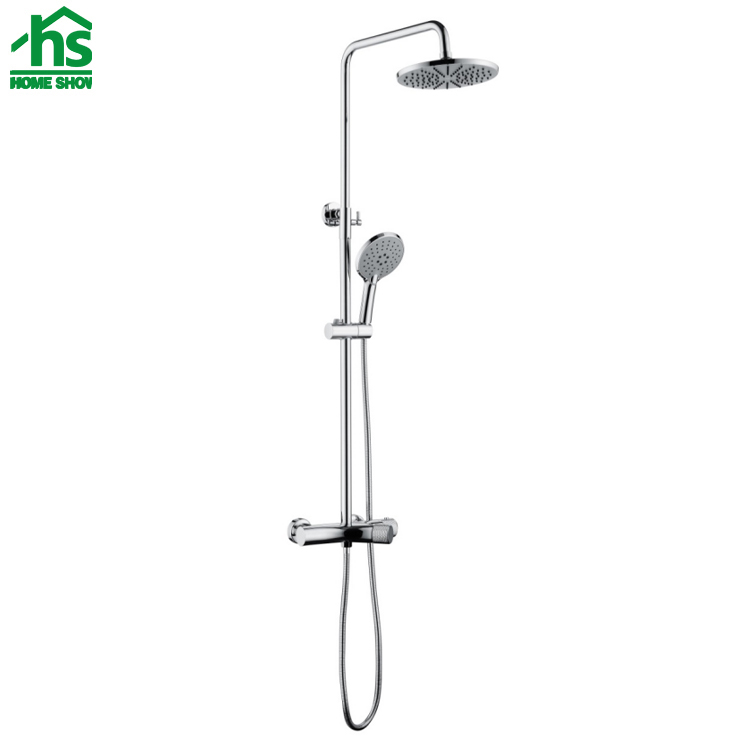 Factory Supply OEM Brass Chrome Thermostatic Rainfall Bath and Shower Faucet Set