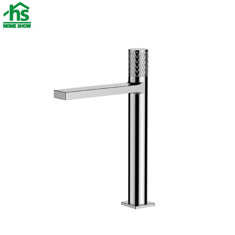 Chrome High Neck Single Lever  Basin Mixer Bathroom Faucet M26 1003