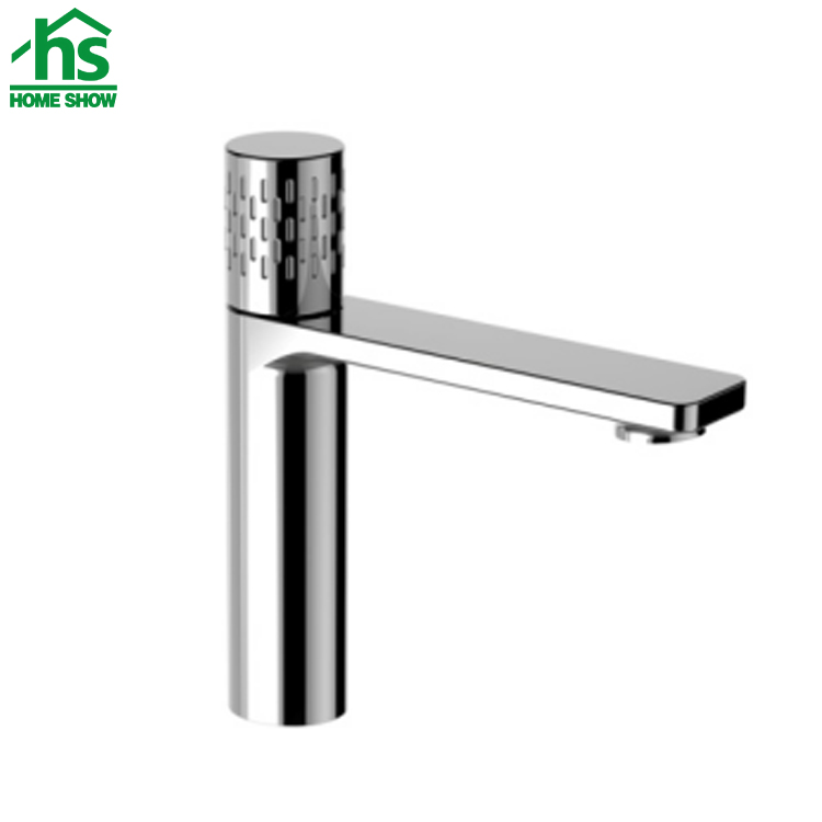 High Neck Chrome Single Lever  Basin Mixer Bathroom Faucet M25 1003