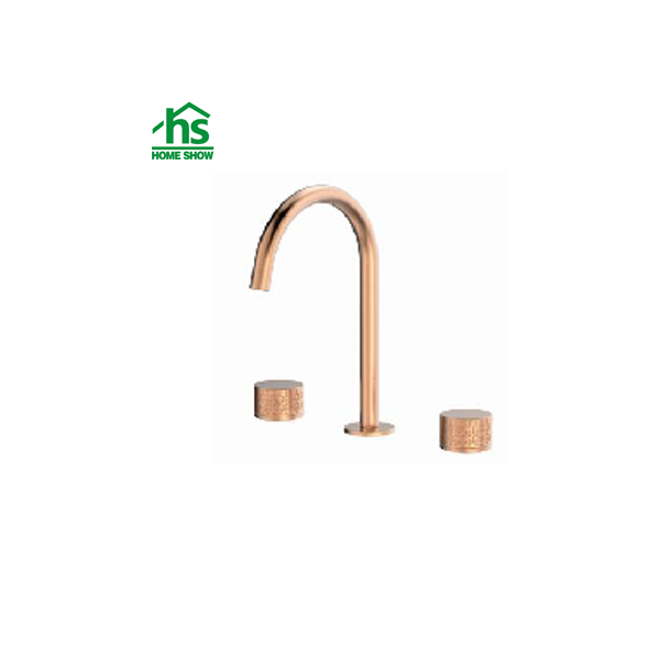 Brushed Rose Golden 3 Holes Basin Faucet for Bathroom M25 1106