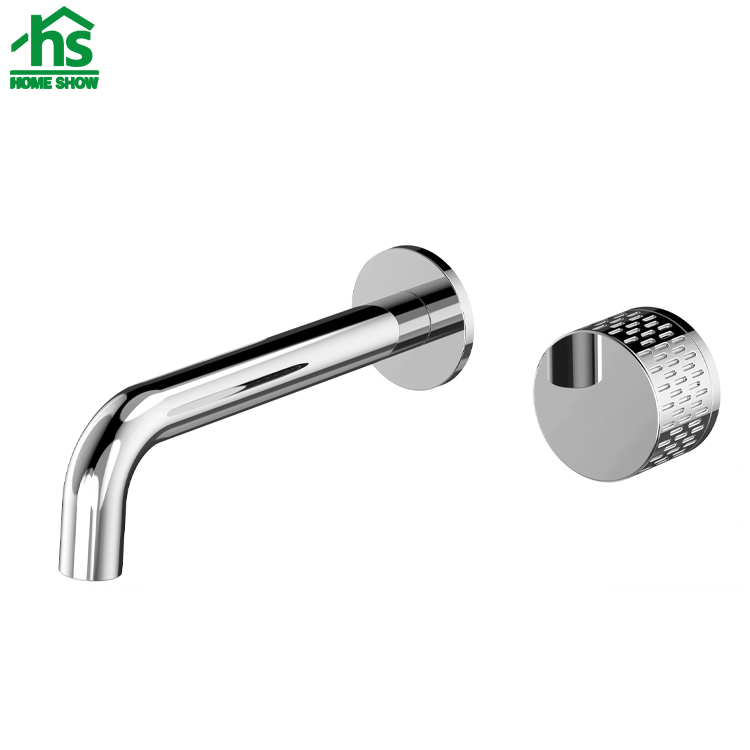 Custom Two Holes Single Lever Brass Chrome Wall Mount Bathroom Faucets Manufacturer M25 1005