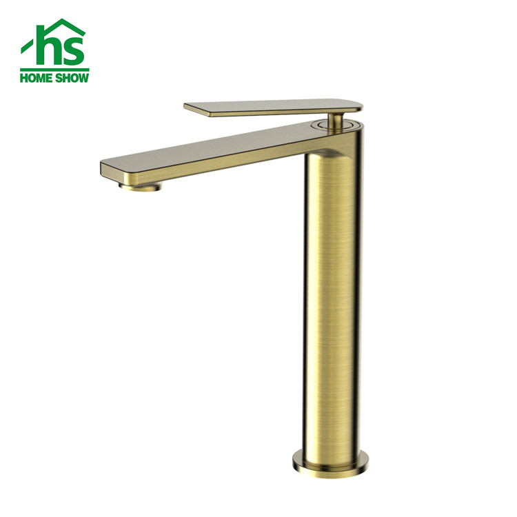 Wholesale Gold Surface Single Lever Basin Mixer Tap Faucet for Bathroom