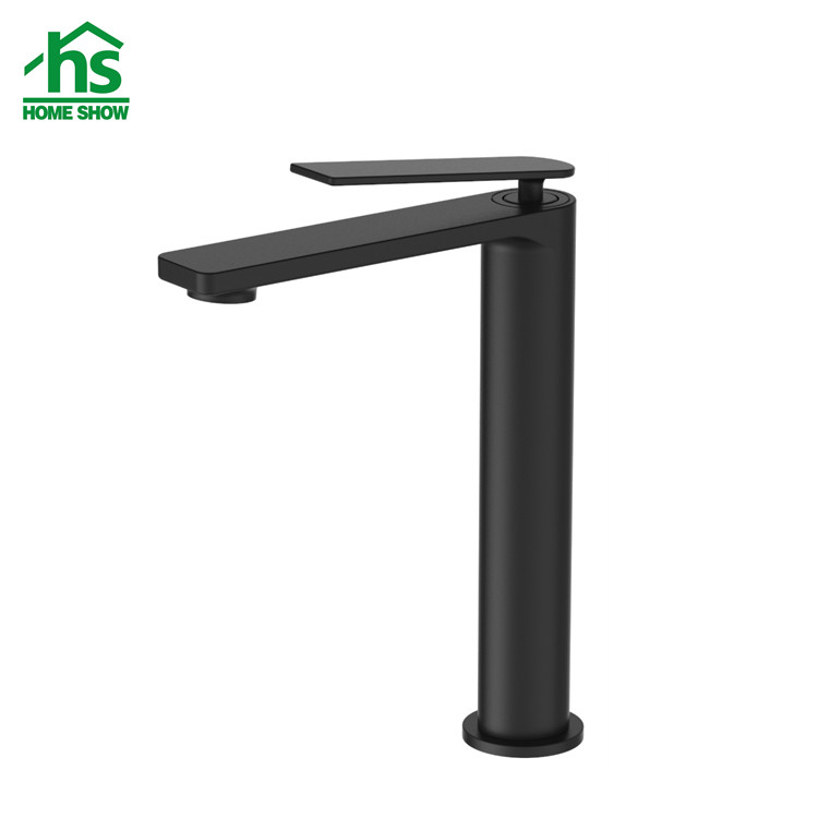 Factory Wholesale  Matt Black Single Lever  Basin Mixer Bathroom Faucet