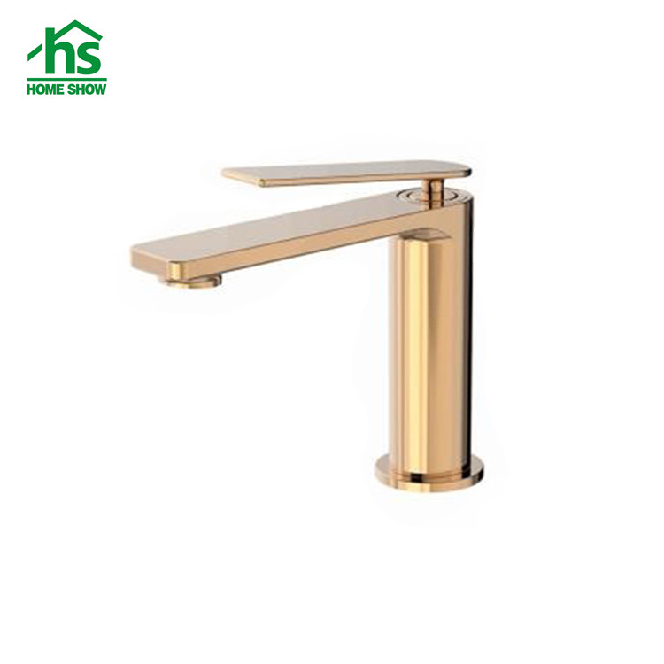 Factory OEM Wholesale Single Lever Rose Gold Basin Mixer