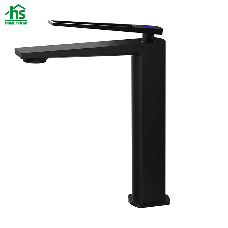 High Spout Matt Black Wholesale Hollow Handle  Brass Basin Faucet M30 2002