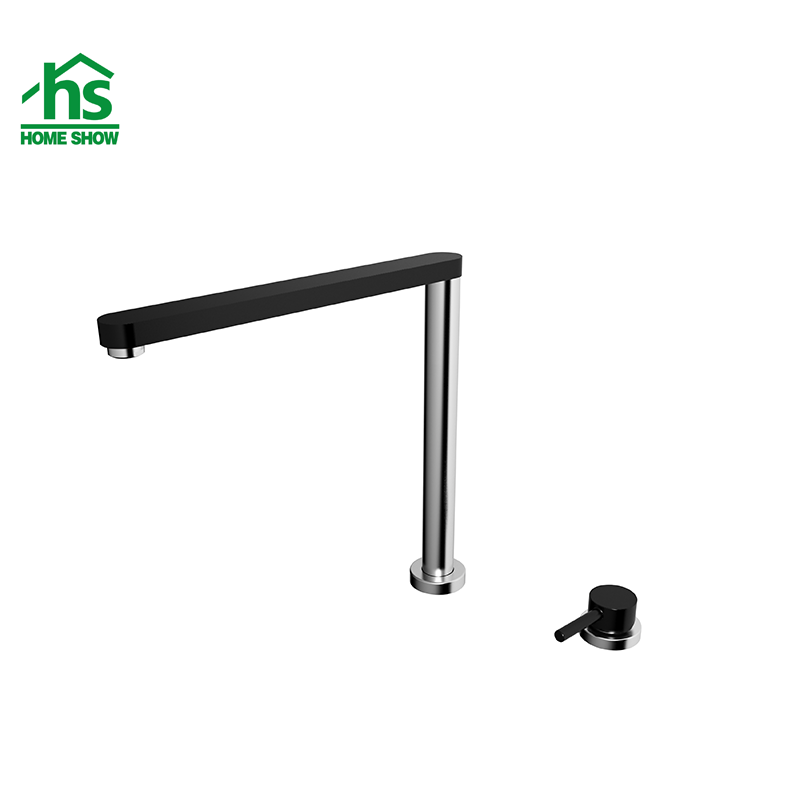 Brushed Black Fold-able Adjustable Spout Height Lift-able Kitchen Tap C03 1605