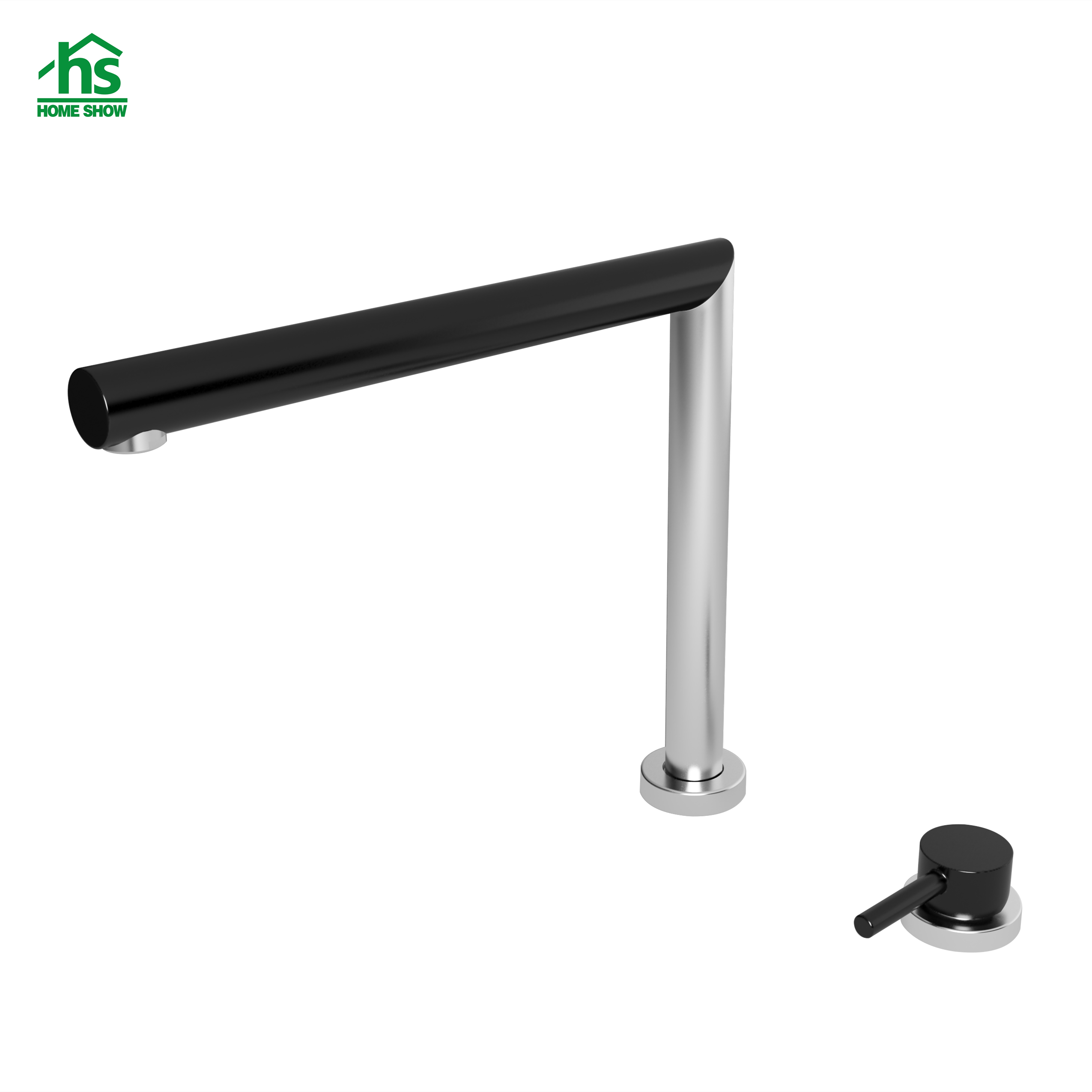 Brushed Black Fold-able Adjustable Spout Height Lift-able Kitchen Tap
