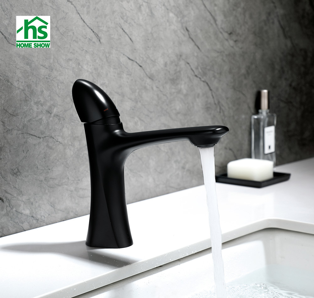 Single Lever Handle Matt Black Basin Mixer Bathroom Faucet M35 2001