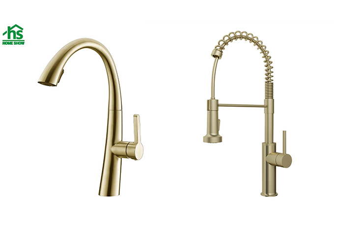 brass pull out kitchen tap
