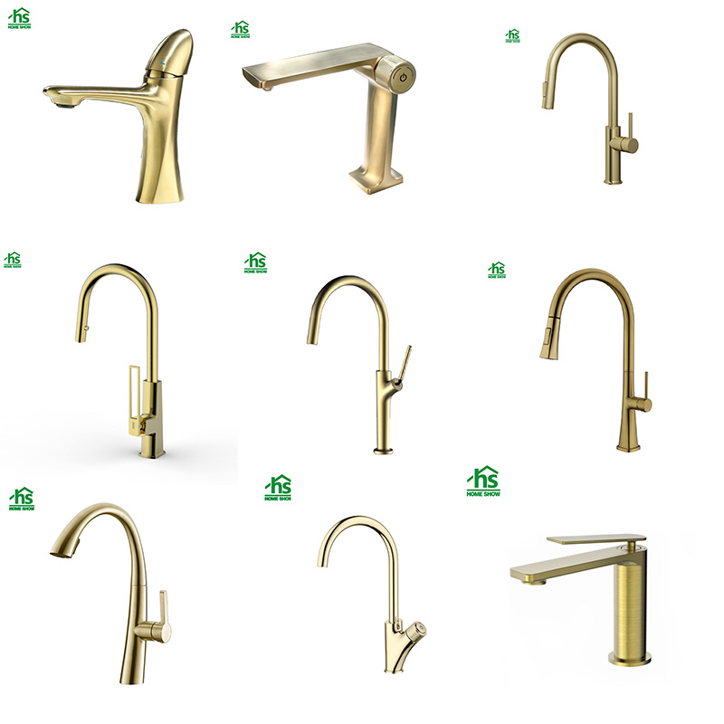 gold kitchen faucets