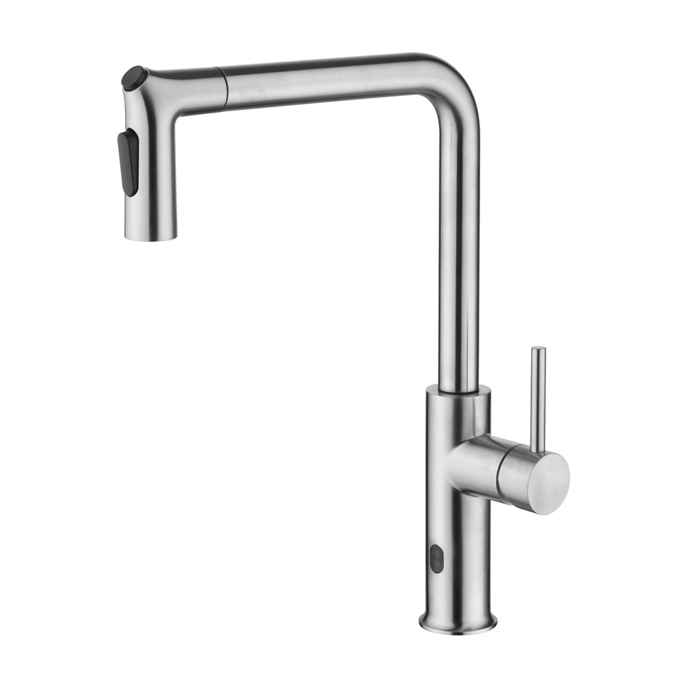 Brushed Stainless Steel Material Pull Out Kitchen Faucet C03 1731