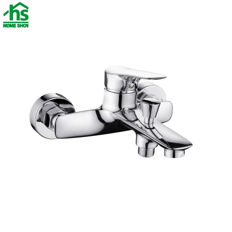 Factory Price Bathroom Brass Material Deck Mount Chrome Basin Mixer Faucet  M11 1001