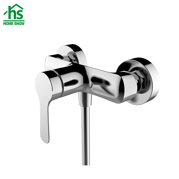 Wall mounted brass material chrome bath shower mixer faucet  D17 1002