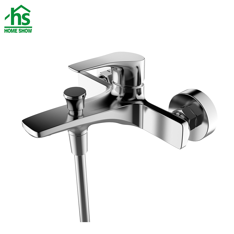 Wall mounted brass material chrome bath shower mixer faucet  D17 1002