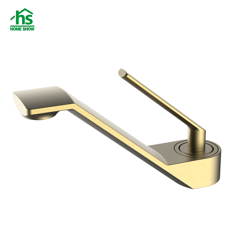 Chinese Supplier Brushed Gold Brass Material 3 Function Hidden Spout Bathroom Shower Set D42 4003