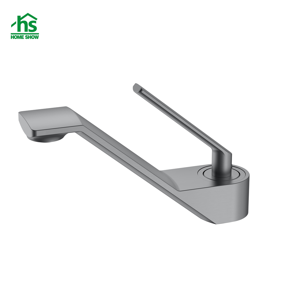 Customized Brass Material Gun Grey Color Single Level Basin Mixer Faucet M42 3001