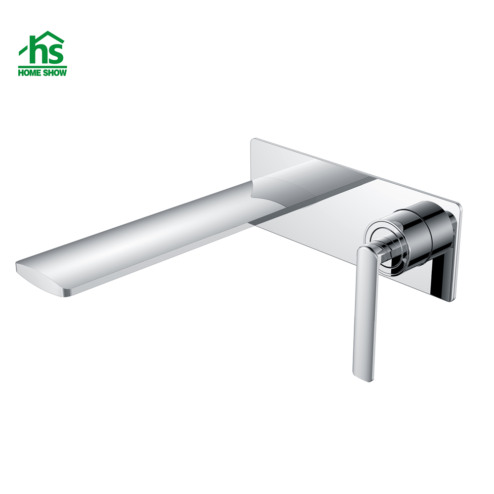 Factory Supply In Wall Brass Single Level Chrome Finish Basin Mixer Faucet M42 1003