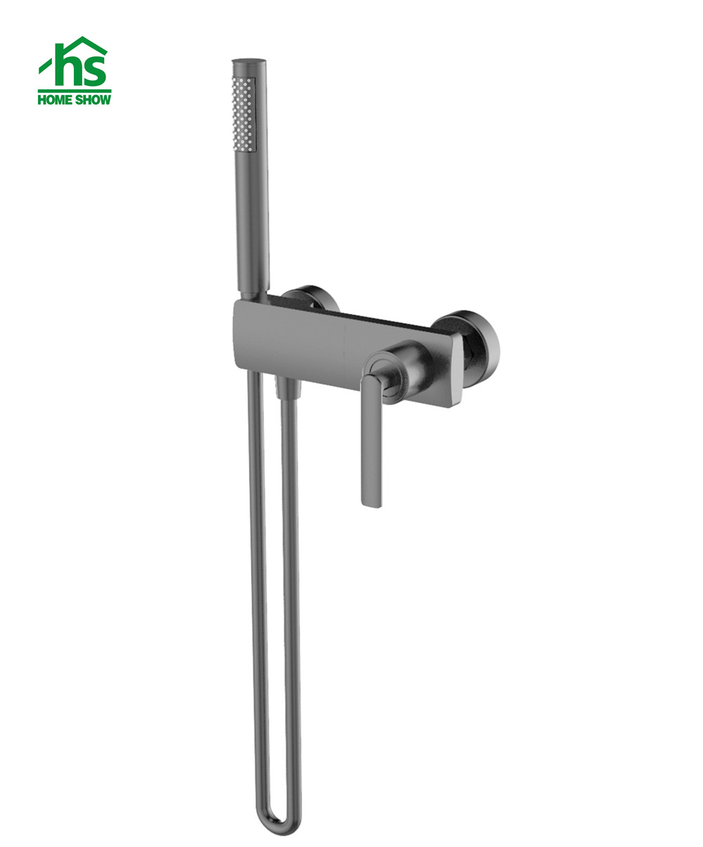 Chinese Factory Gun Grey Brass Material 3 Function Hidden Spout Bathroom Shower Set D42 3003