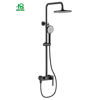 Customized Packing Matt Black Brass Material 3 Function Hidden Spout Bathroom Shower Set D42 2003