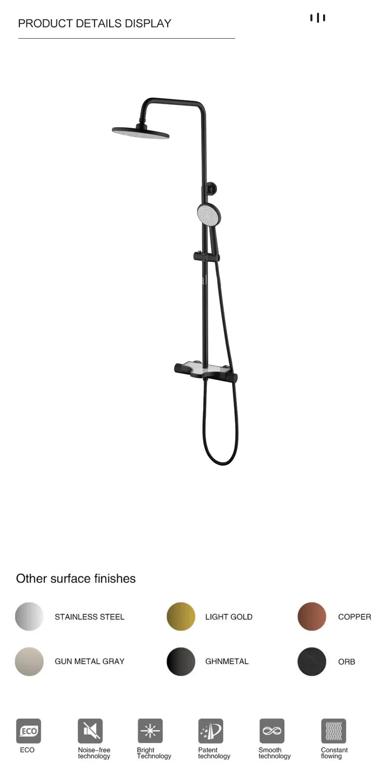 black shower mixer