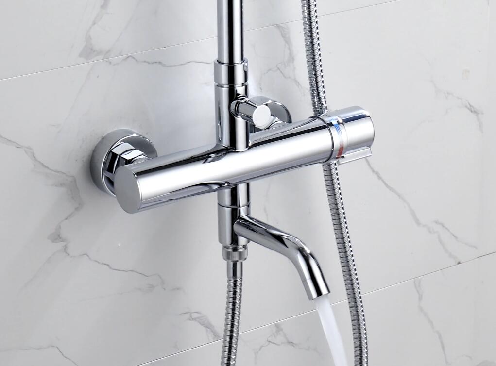 Wall Mount Design 3 Function Chrome Plated Brass Bathroom Shower Set D05 1158