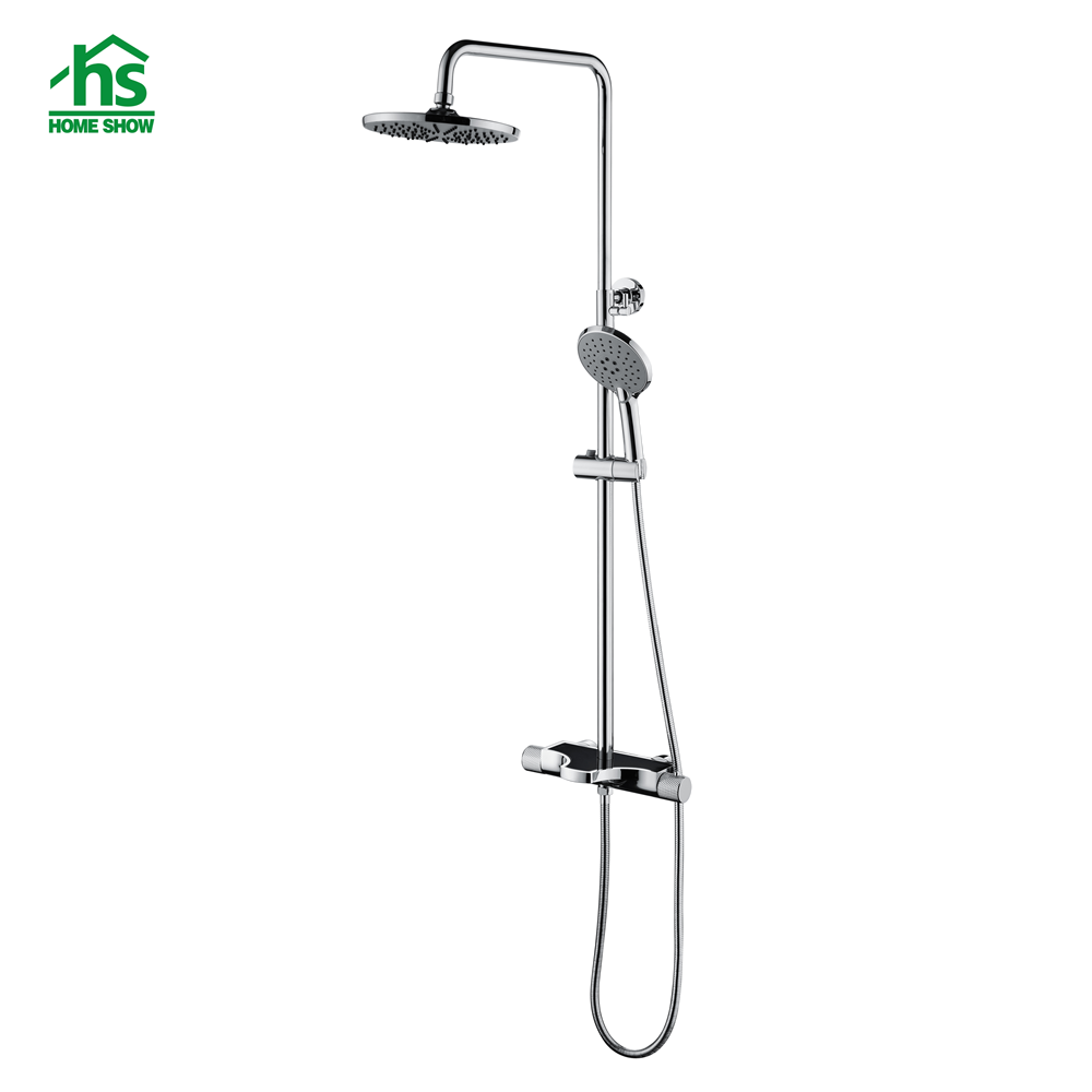 Modern hotel bathroom brass material wall mounted design bathtub thermostatic shower faucet set  D05 1813