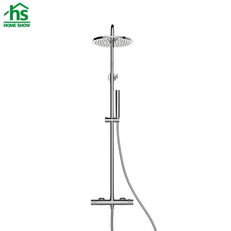 Wholesale custom made hotel bathroom matte black brass multi-function shower  D25 0303