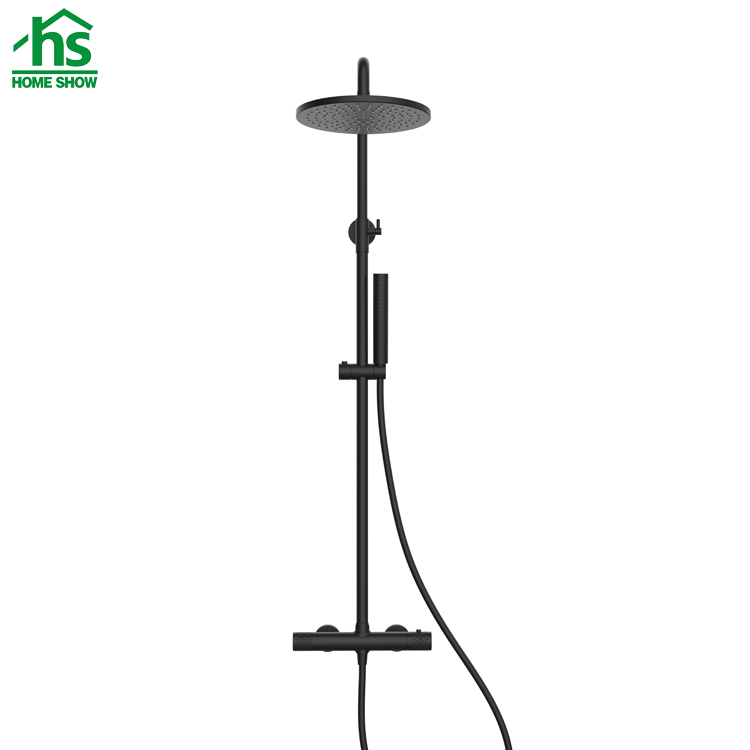 Wholesale custom  hotel bathroom matte black brass multi-function shower  D25 4003